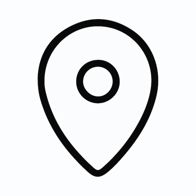 icono de ubicación de pin negro