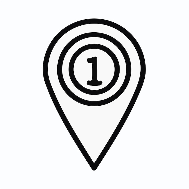 icono de ubicación de pin negro