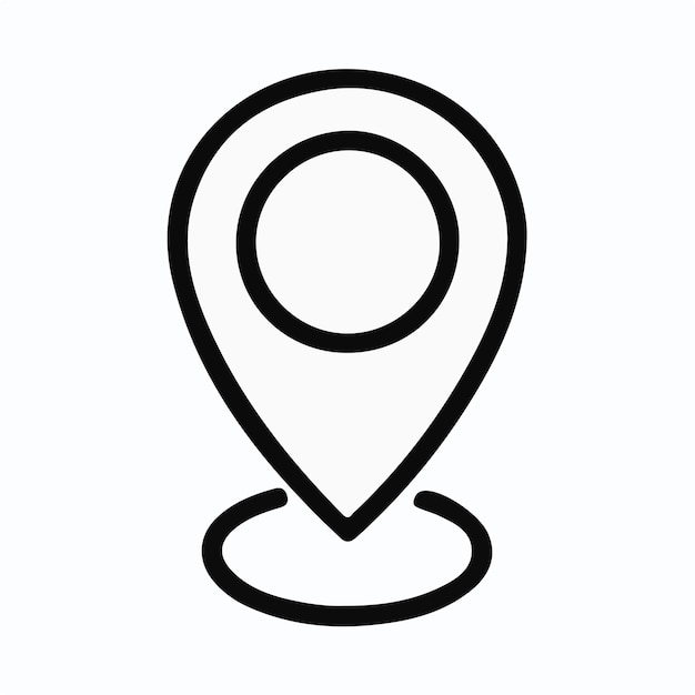 icono de ubicación de pin negro