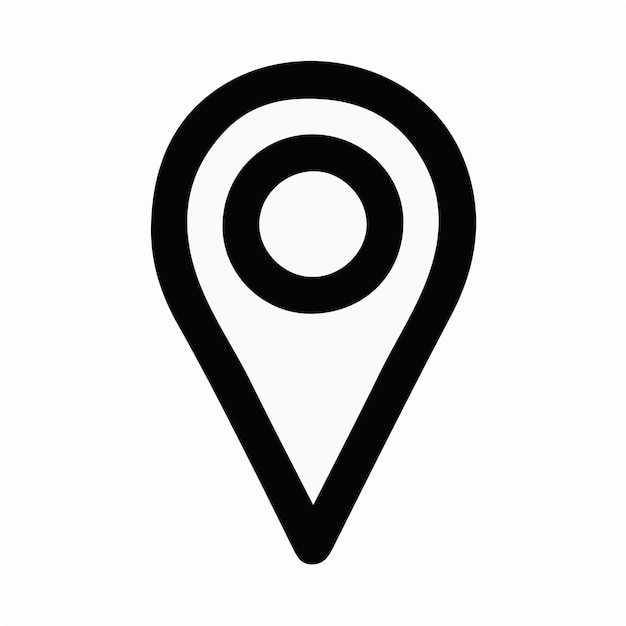icono de ubicación de pin negro