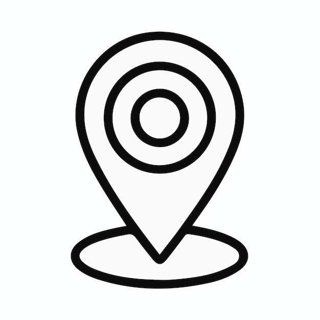 icono de ubicación de pin negro