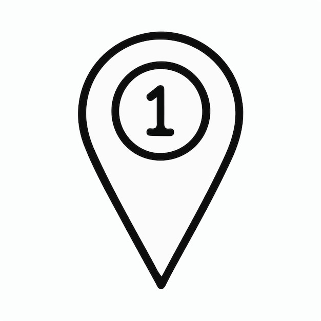 icono de ubicación de pin negro