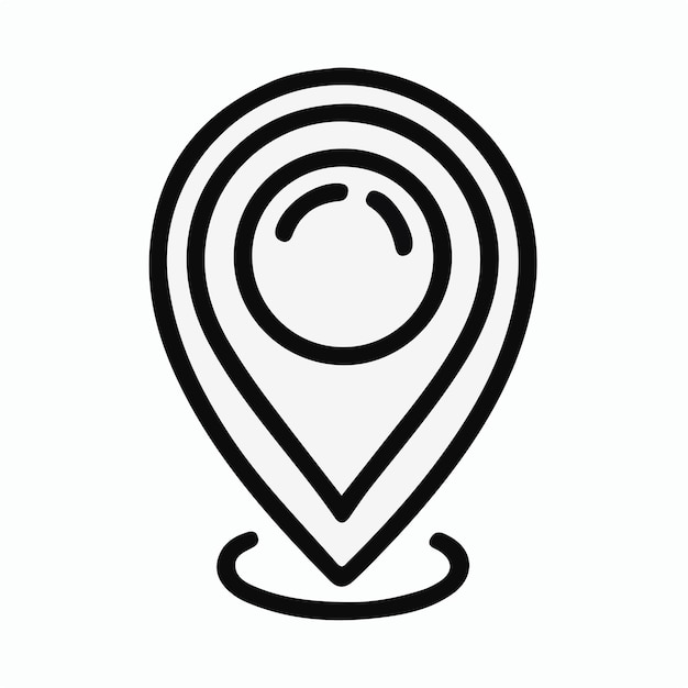 icono de ubicación de pin negro