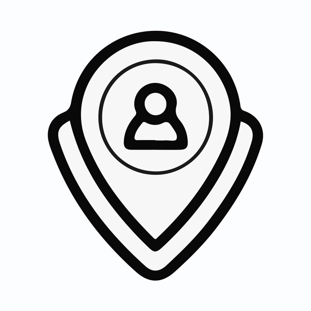 icono de ubicación de pin negro