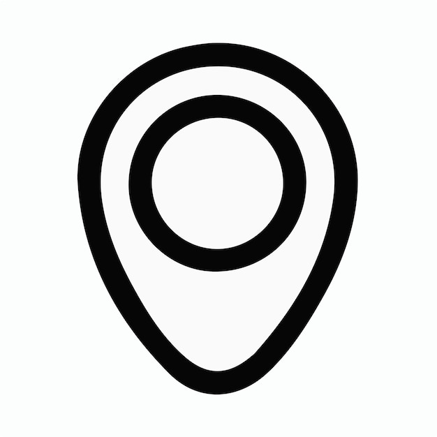 icono de ubicación de pin negro