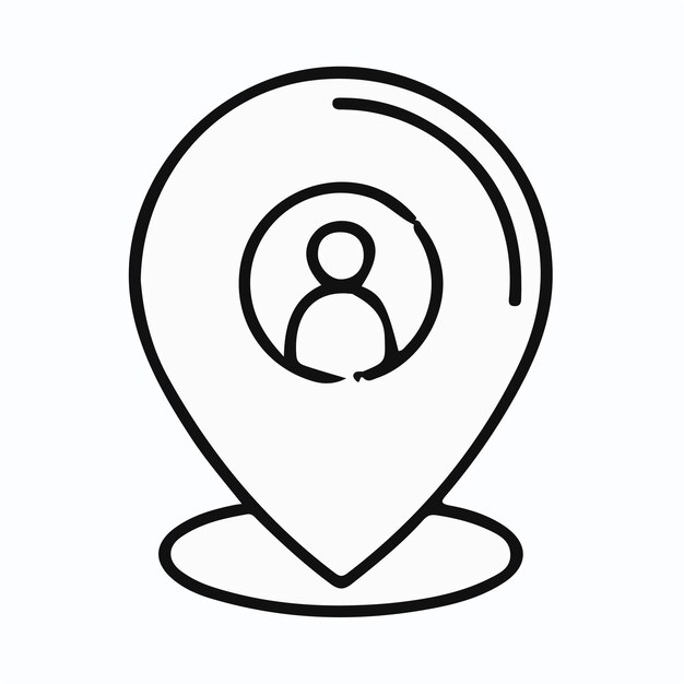 icono de ubicación de pin negro