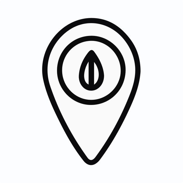 icono de ubicación de pin negro