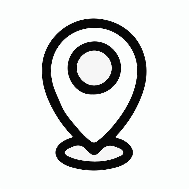 icono de ubicación de pin negro