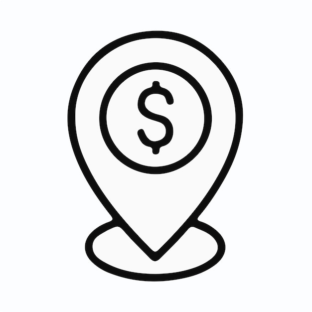 icono de ubicación de pin negro