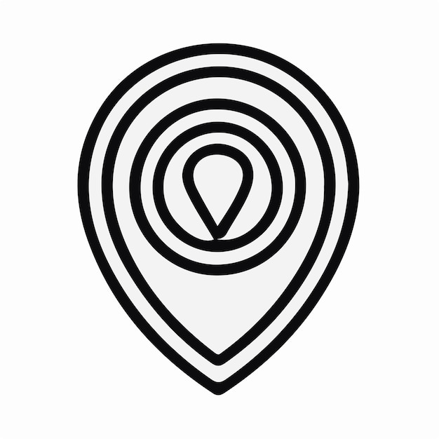 icono de ubicación de pin negro