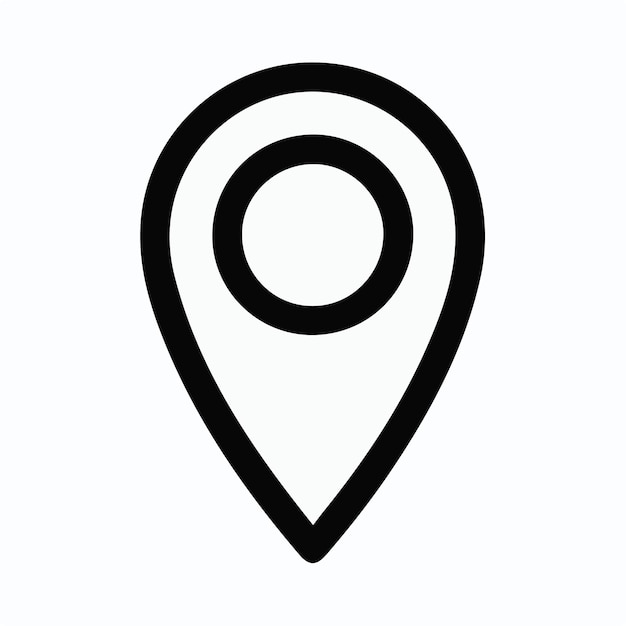 icono de ubicación de pin negro