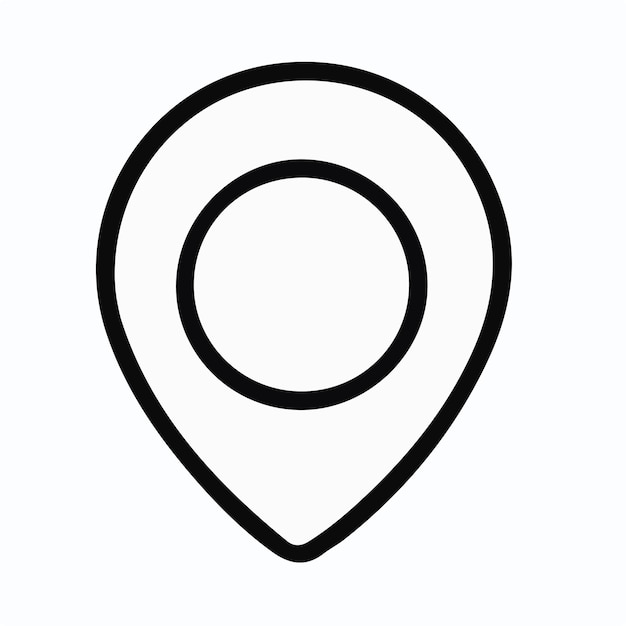 icono de ubicación de pin negro