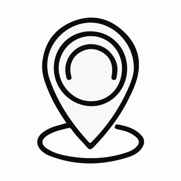 icono de ubicación de pin negro