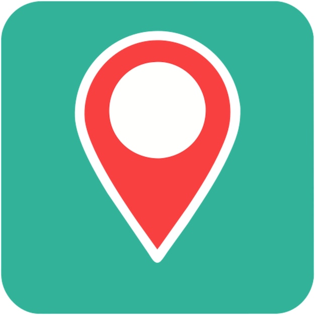 icono de ubicación de pino ilustración de vector plano icono de diseño