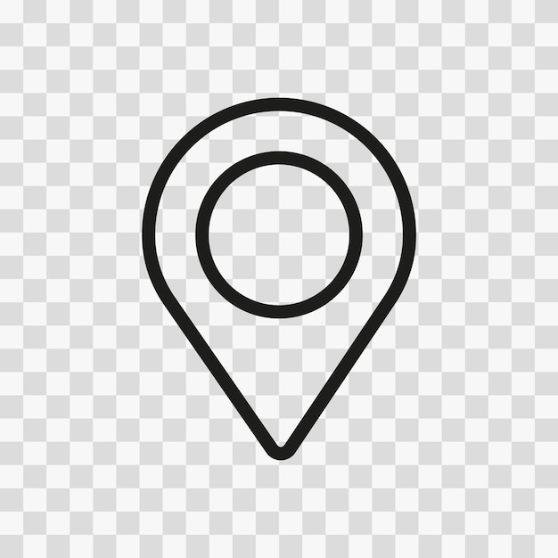 icono de ubicación vectorial pin mapa gps