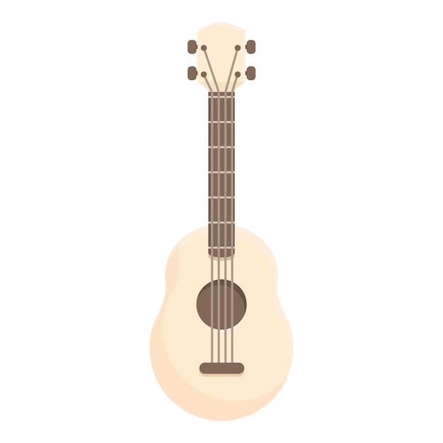 Icono de ukelele latino vector de dibujos animados Arte acústico Música de verano
