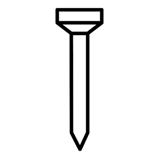 Icono de uña fuerte Contorno de icono de vector de uña fuerte para diseño web aislado sobre fondo blanco