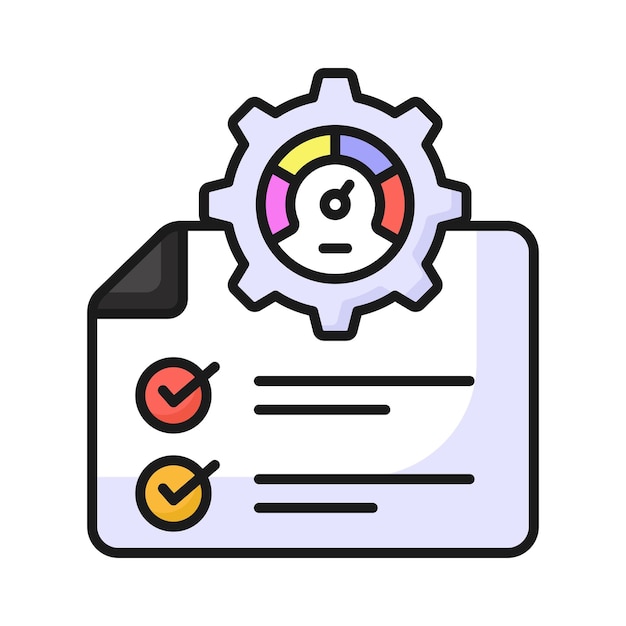Un icono único de gestión de archivos en estilo de moda listo para usar vector
