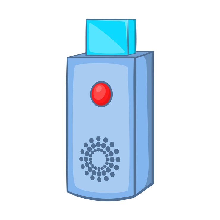 Vector icono de unidad flash usb en estilo de dibujos animados sobre un fondo blanco