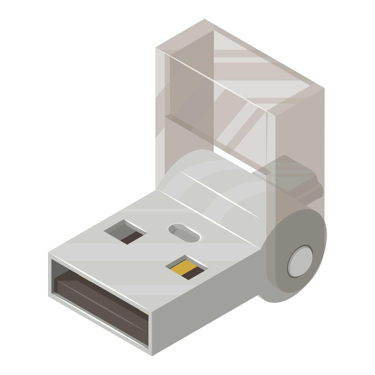 Vector icono de unidad flash usb ilustración isométrica del icono de vector de unidad flash usb para web