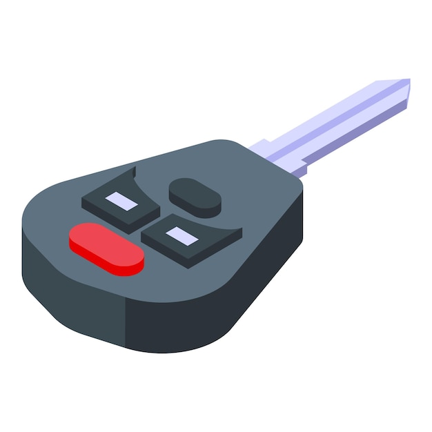 Icono de unidad de llave de coche inteligente isométrico de icono de vector de unidad de llave de coche inteligente para diseño web aislado sobre fondo blanco
