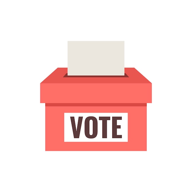 Icono de urna de votación manual Concepto de voto electoral Diseño simple para la aplicación del logotipo del sitio web UI Ilustración vectorial editable