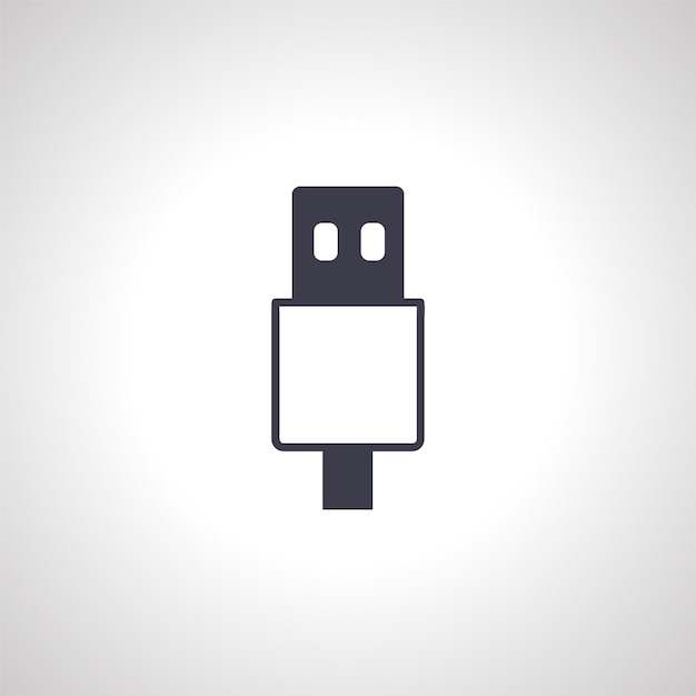 icono usb cable usb icono aislado