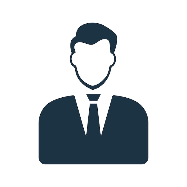 Icono de usuario de avatar de hombre Ilustración vectorial editable simple