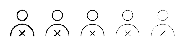 Icono de usuario incorrecto Signo del logotipo vectorial
