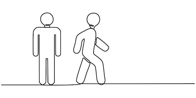 Icono de usuario plano aislado en fondo blanco Símbolo de usuario icono de persona continuo dibujo de una línea