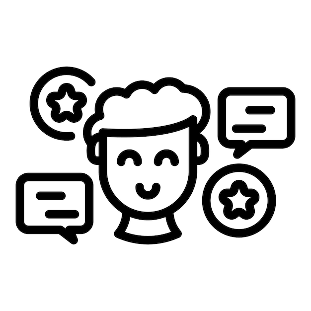 Icono de usuario Vr Contorno icono de vector de usuario Vr para diseño web aislado sobre fondo blanco