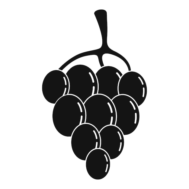 Icono de uva de baya Ilustración simple del icono de vector de uva de baya para web