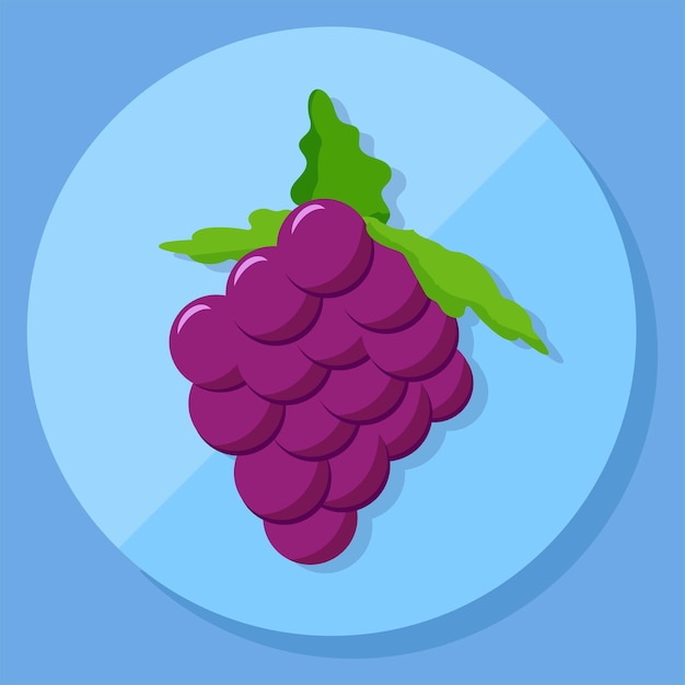 Vector icono de uvas vectoriales