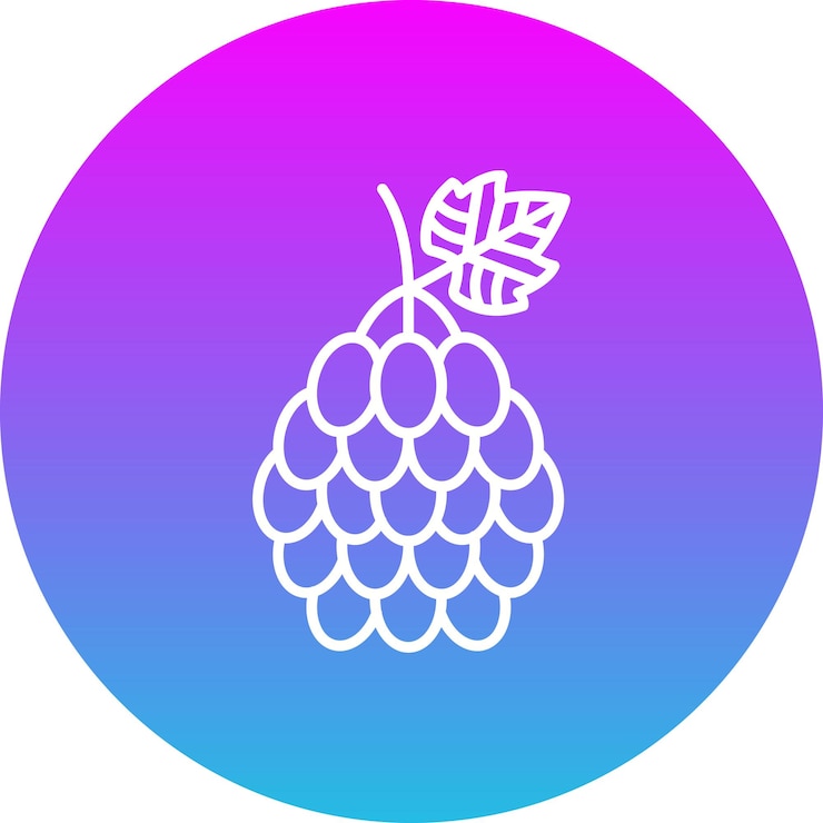 Vector icono de las uvas