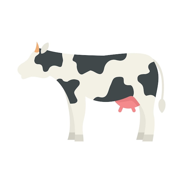 Vector icono de vaca diario ilustración plana del icono de vector de vaca diario aislado sobre fondo blanco