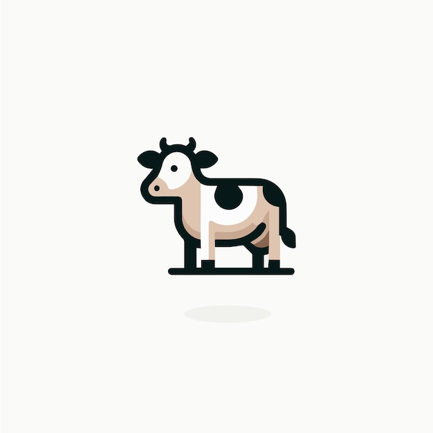 un icono de vaca lindo y minimalista