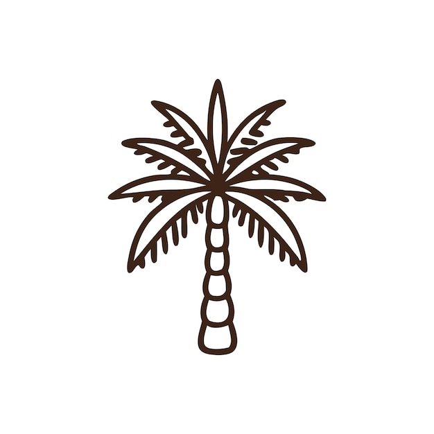 Icono de vacaciones de verano de palma de playa Descarga gráfico con vector