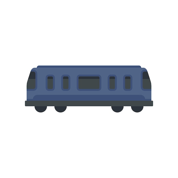 Vector icono de vagón de pasajeros de tren ilustración plana del icono de vector de vagón de pasajeros de tren para diseño web