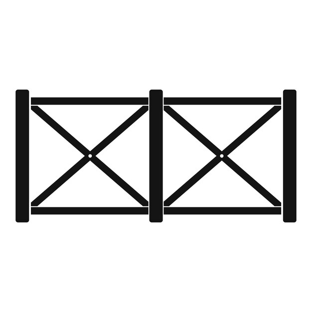 Icono de valla en la ciudad Ilustración simple del icono de vector de valla en la ciudad para web