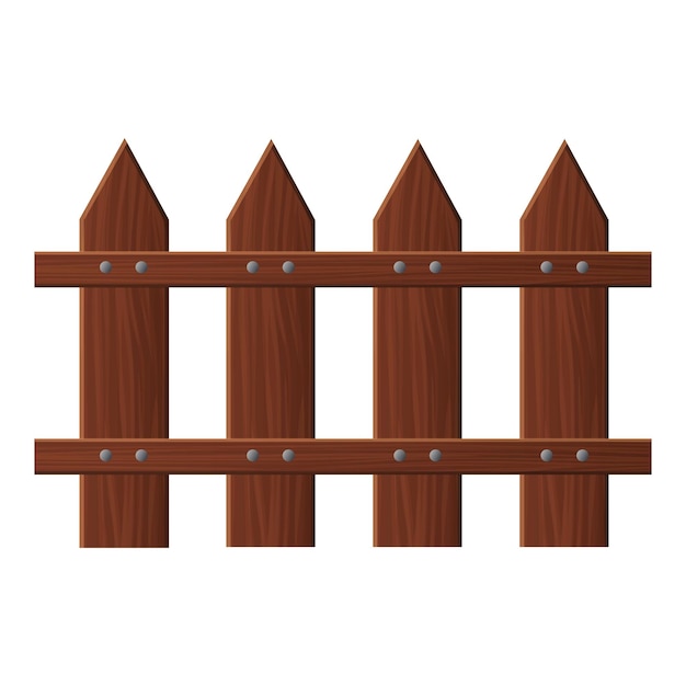Icono de valla de jardín Caricatura de icono de vector de valla de jardín para diseño web aislado sobre fondo blanco