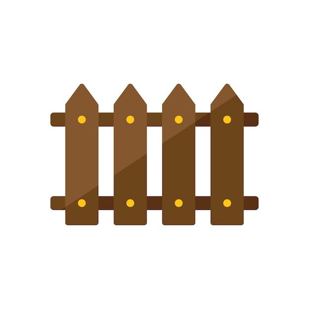 Icono de valla de jardín vector plano Eco granja Persona de campo aislada