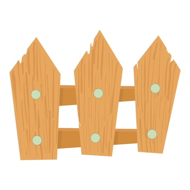 Icono de valla de madera Ilustración de dibujos animados de icono de vector de valla de madera para diseño web
