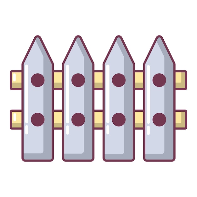 Icono de valla rústica Ilustración de dibujos animados de valla icono vectorial rústico para la web