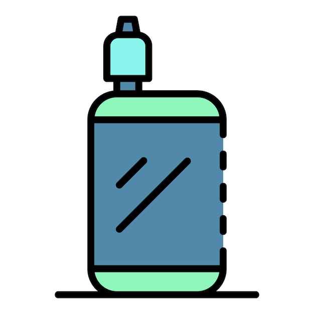 Icono de vapeo portátil Contorno de icono de vector de vapeo portátil color plano aislado