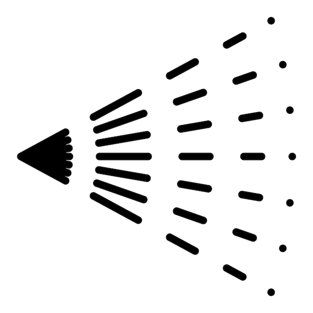 Icono de vapor de aerosol Neblina de aerosol gas disperso o nube de desodorante Pictogramas de chorro de aspersión para difusor de desinfectante o pulverización de agua, pintura de perfume o desodorante