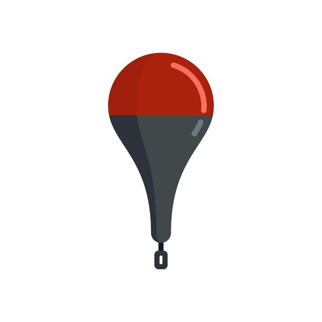 Icono de varilla de bobber Ilustración plana del icono de vector de varilla de bobber aislado sobre fondo blanco