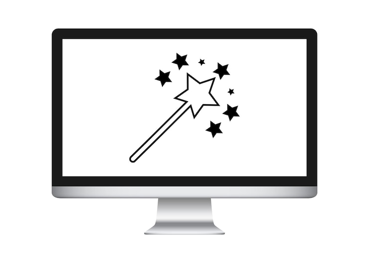 Vector icono de la varita mágica de estilo moderno