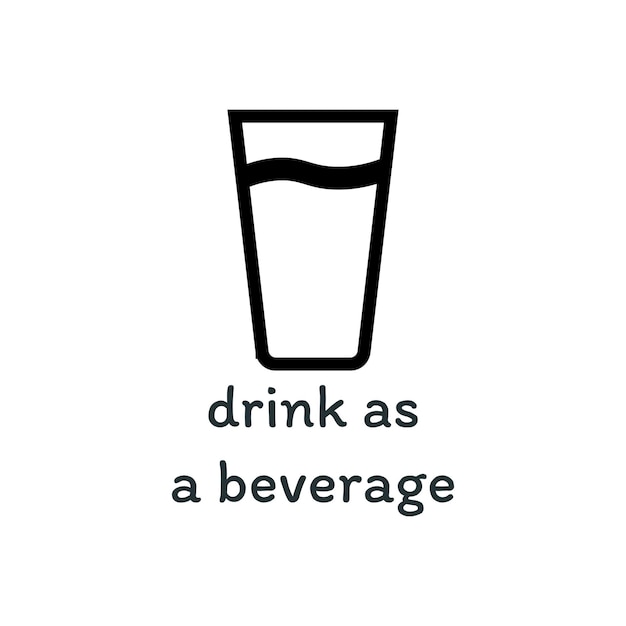 Icono de vaso y bebida este producto se puede utilizar como bebida