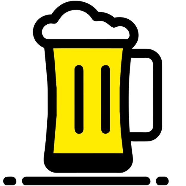icono de vaso de cerveza estilo de dibujos animados moderno icono de color