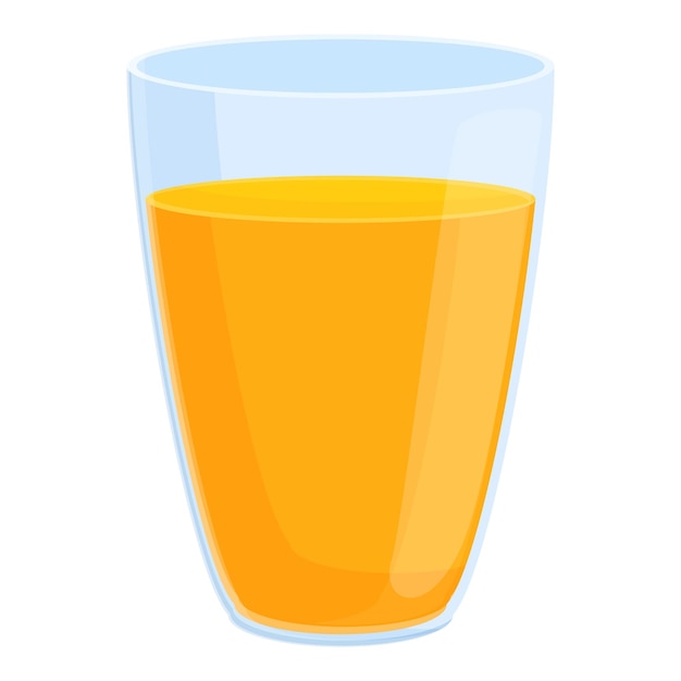 Icono de vaso de jugo de desayuno caricatura de icono de vector de vaso de jugo de desayuno para diseño web aislado sobre fondo blanco